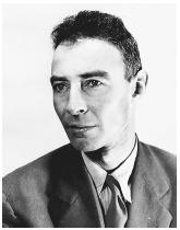 American physicist Robert Oppenheimer, scientific director of the Manhattan Project in which the atomic bomb was developed.