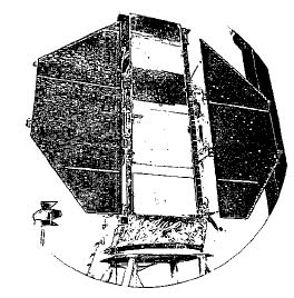 The glass in satellites often contains germanium. This satellite was launched in June 1990.