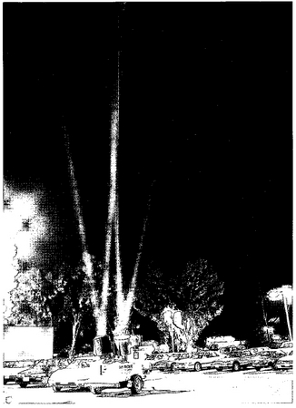 Thorium fluoride produces the bright beam used in searchlights.