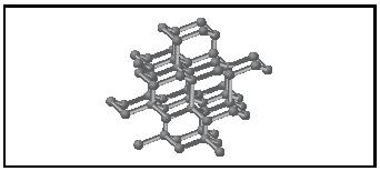 Figure 3a. Portion of the structure of diamond. This structure repeats infinitely in all directions.
