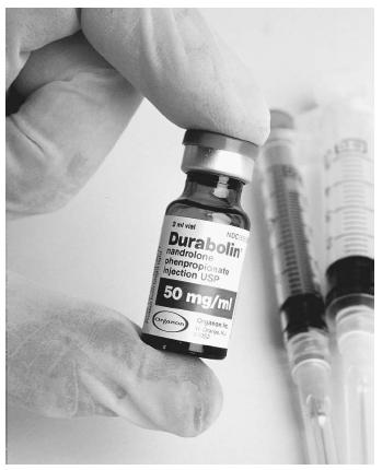 The anabolic steroid Durabolin causes a muscle cell to store more nitrogen, facilitating muscle growth.