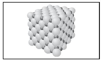 Figure 3. Face-centered cubic structure of NaCl and MgO crystals.
