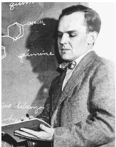 American chemist Robert Woodward, recipient of the 1965 Nobel Prize in chemistry, "for his outstanding achievements in the art of organic synthesis."