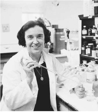 American physicist and medical researcher Rosalyn Yalow, corecipient of the 1977 Nobel Prize in physiology or medicine, "for the development of radioimmunoassays of peptide hormones."